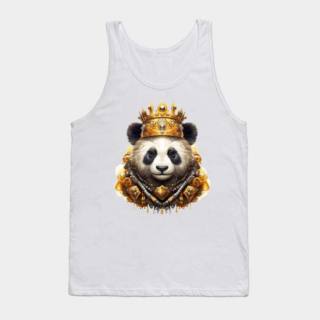 Panda Bear King Tank Top by Chromatic Fusion Studio